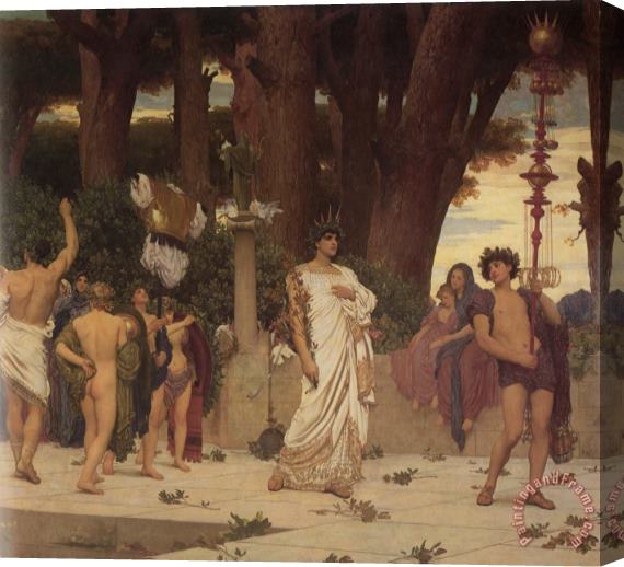 Lord Frederick Leighton The Daphnephoria [detail Right] Stretched Canvas Print / Canvas Art